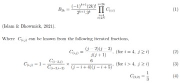A recurrence relation for Bernoulli numbers from the paper